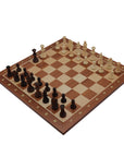 TIMELESS (Polish knight) | Chinese Cherry Pieces, 90mm King | Mahogany & Maple chess board | 55mm Squares