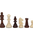 TIMELESS (Polish knight) | Chinese Cherry Pieces, 90mm King | Mahogany & Maple chess board | 55mm Squares