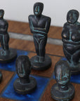 CYCLADIC ART | Solid Brass Chess Pieces | 85mm | Kiaat Solid Wood Chess Board | 44mm Squares