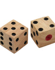 DICE | 20 mm | Wood with Black Print | Individual Dice