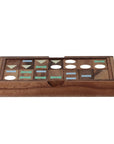 DOMINOES with Geometric Shapes | Monkeypod Wood | incl Box