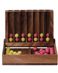 FOUR IN A ROW 2D | 17cm | Wood | Yellow & Pink Balls