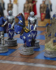 KING ARTHUR | Resin Chess Pieces | 84mm King | Kiaat Solid Wood Chess Board | 44mm Squares