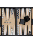 Leatherette Backgammon in Case With Side Racks | 38cm