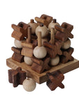 Noughts & Crosses | 10cm | 3D | Solid Wood