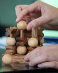Noughts & Crosses | 10cm | 3D | Solid Wood