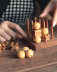 Noughts & Crosses | 10cm | 3D | Solid Wood