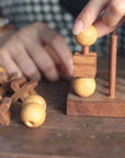 Noughts & Crosses | 10cm | 3D | Solid Wood