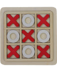 Plywood Noughts & Crosses | Red & White | 14cm