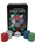 Poker Chips Set | 100 Chips & Dealer Button