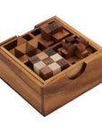 PUZZLE SET of 4 | Snake Cube, Notched Stick, Star Puzzle, Strick