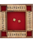 SHUT THE BOX | 4 Player | 22 cm | Solid Wood