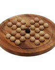 SOLITAIRE with Wooden Balls | 26 cm Board | Solid Wood