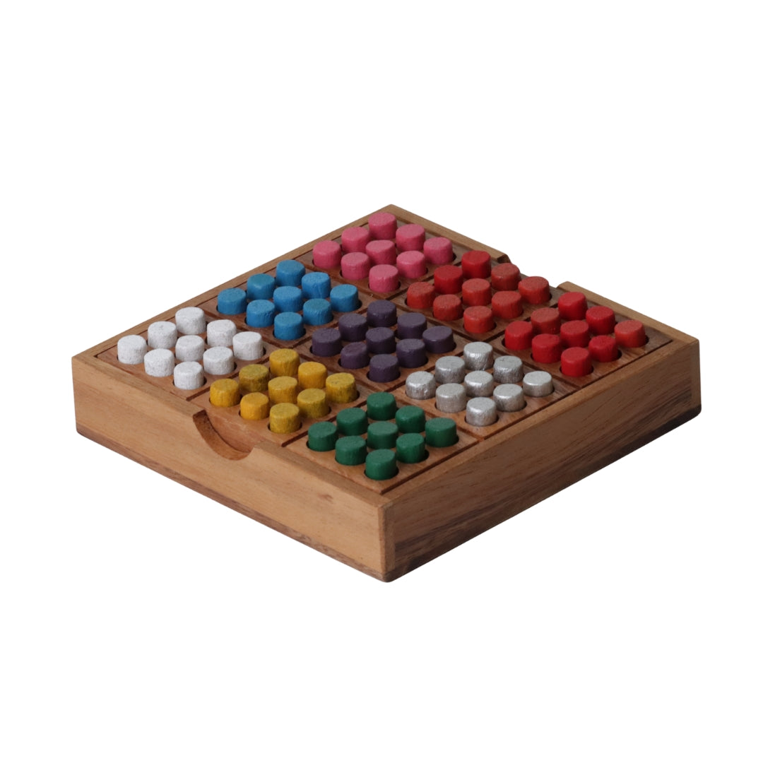 cororful／Sodomほか SUDOKU | 14 cm Board | Multi Colour | Solid Wood – House of Chess