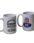 Tall Chess Themed Coffee Mugs | 450ml