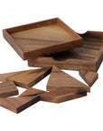 TANGRAM SQUARE | 12cm | Monkeypod Wood