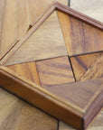 TANGRAM SQUARE | 12cm | Monkeypod Wood