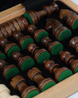 Travel Chess & Checkers Set | Folding | Magnetic | Walnut & Maple | 40cm