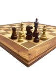 American Staunton | Brown Kiaat & Beech solid wood board (large)