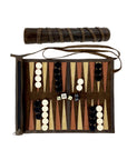 Leather Roll-up Backgammon | 30cm