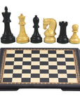 LENINGRAD Wooden Chess Set with Black & Mother of Pearl Beech Board | 50mm