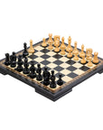 LENINGRAD Wooden Chess Set with Black & Mother of Pearl Beech Board | 50mm