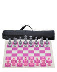 Pink Vinyl Roll-Up Tournament Set | 50 mm Squares