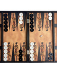 Backgammon | Leatherette | Safari | Side Racks | 48cm