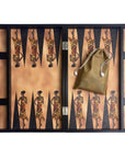 Backgammon | Leatherette | Safari | Side Racks | 48cm