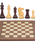 ST. PETERSBURG Wooden Chess Set with Walnut & Mother of Pearl Board | 50mm Squares
