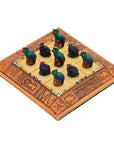 African Bird Noughts & Crosses resin game set with hand-painted birds Loerie & Guineafowl combination