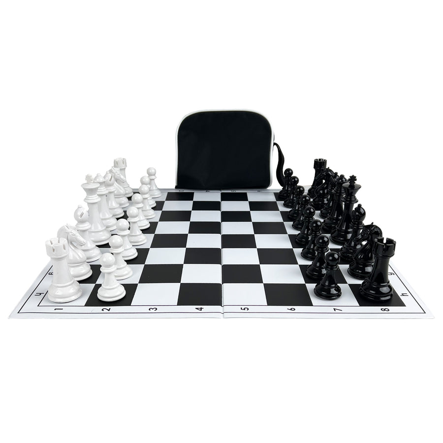 Traditional black & white finish pieces & vinyl fold board| x large