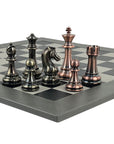 Traditional copper & brass finish pieces & Leather board | x large