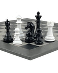 Traditional black & white finish pieces & Leather board | x large