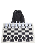 Vinyl Roll-Up Tournament Set | Standard Pieces & Bag | 57 mm Squares