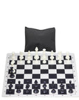 Vinyl Roll-Up Tournament Set | Standard Pieces & Bag | 57 mm Squares