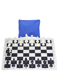 Vinyl Roll-Up Tournament Set | Standard Pieces & Bag | 57 mm Squares