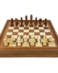 3-IN-1 COMBO GAMES | 41cm | Chess, Backgammon, Checkers | CLASSIC | Handmade Walnut Replica Wooden Case | STP36E