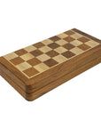 3-in-1 FOLDING TRAVEL SET | Acacia & Boxwood | Chess, Checkers & Backgammon | 30cm | 12"