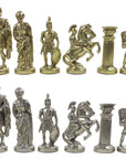 Archers | Metal Chess Set | Gold & Silver | Red Chess Board | 44cm | S10RED