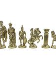 Archers | Metal Chess Set | Gold & Silver | Red Chess Board | 44cm | S10RED