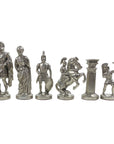 Archers | Metal Chess Set | Gold & Silver | Red Chess Board | 44cm | S10RED