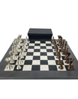 Art Deco, Copper and Pewter & Leather board | large