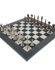 Art Deco, Copper and Pewter & Leather board | large