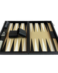 Leatherette Backgammon in case with side racks | 37cm