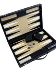 Leatherette Backgammon in case with side racks | 37cm