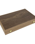 Backgammon | American Walnut Inlay | Black & Oak Points | Handmade | Side Racks | 48 x 30cm | BKK1