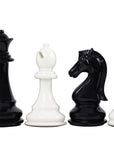 Traditional black & white finish pieces & Leather board | x large