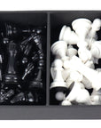 Traditional black & white finish pieces & Leather board | x large