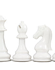 Traditional black & white finish pieces & Leather board | x large